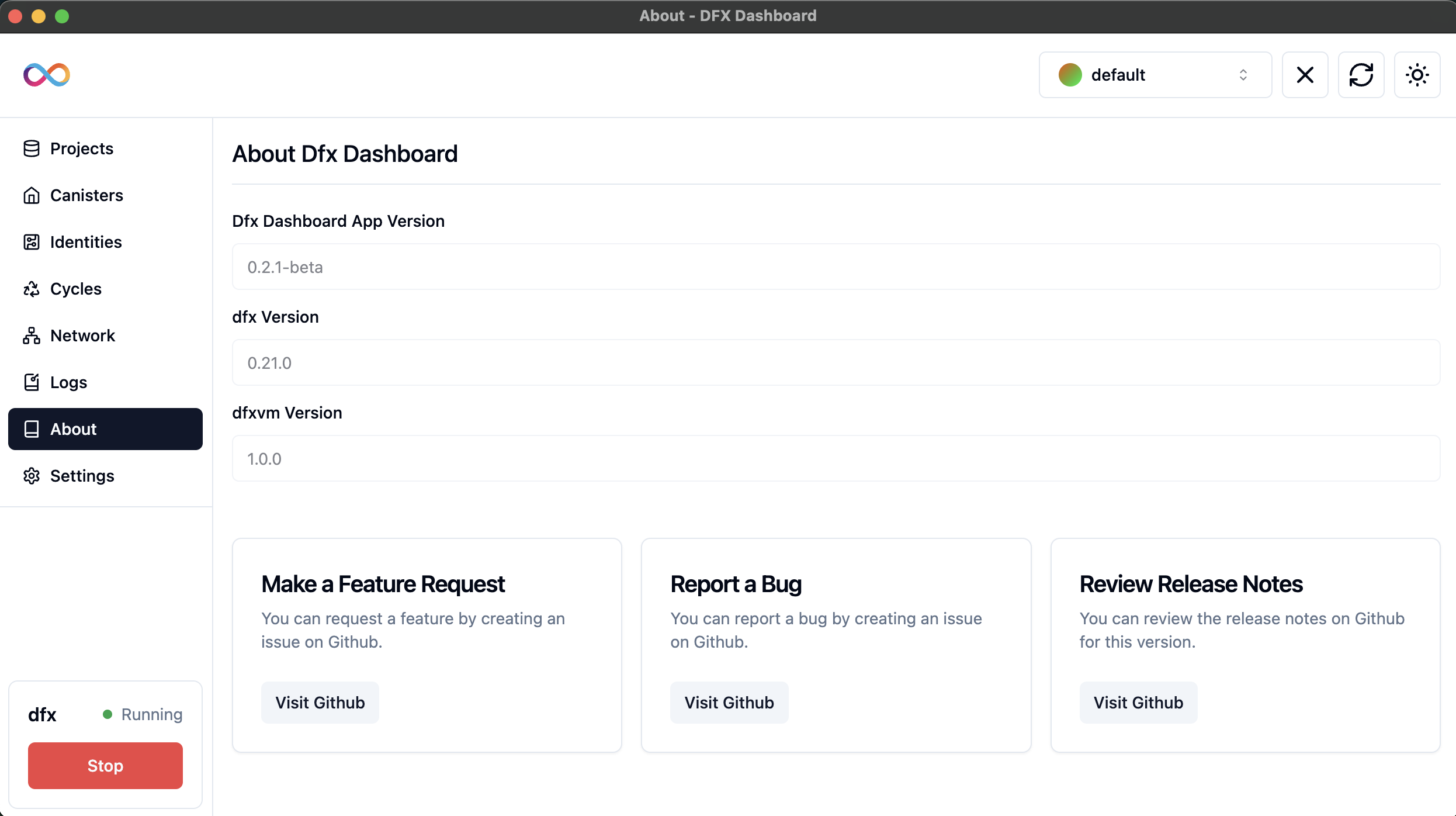 About DFX Dashboard