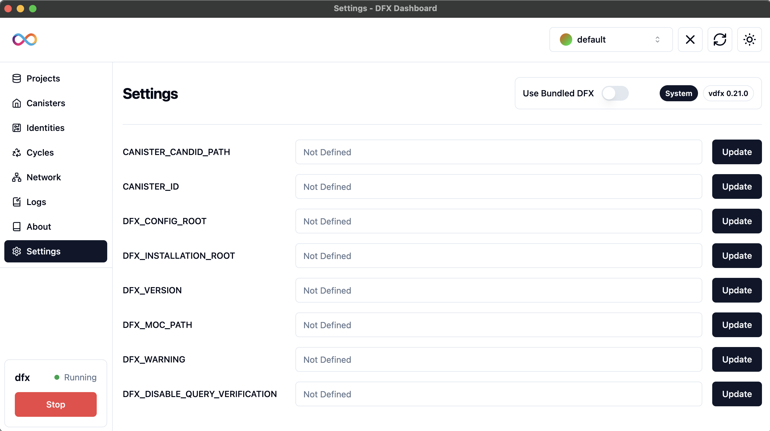 Settings Overview